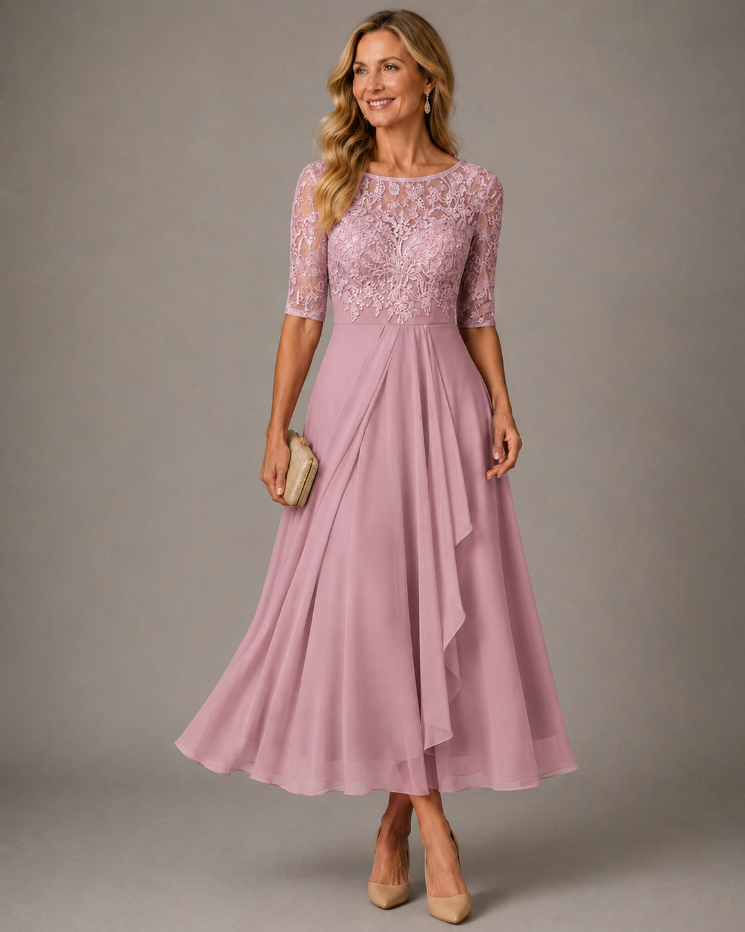 Rosa | Lace Midi Dress