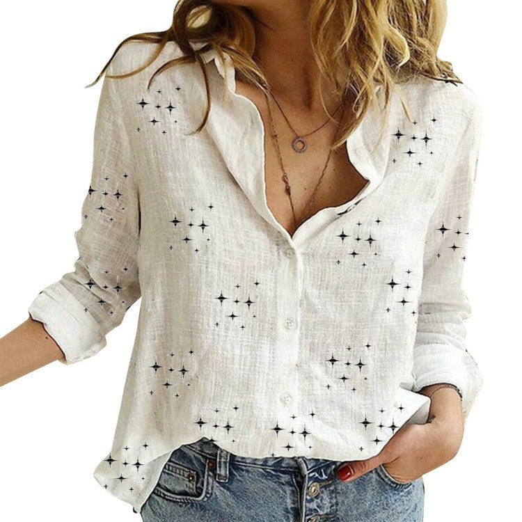 Sandra | Classic Women Printed Blouse
