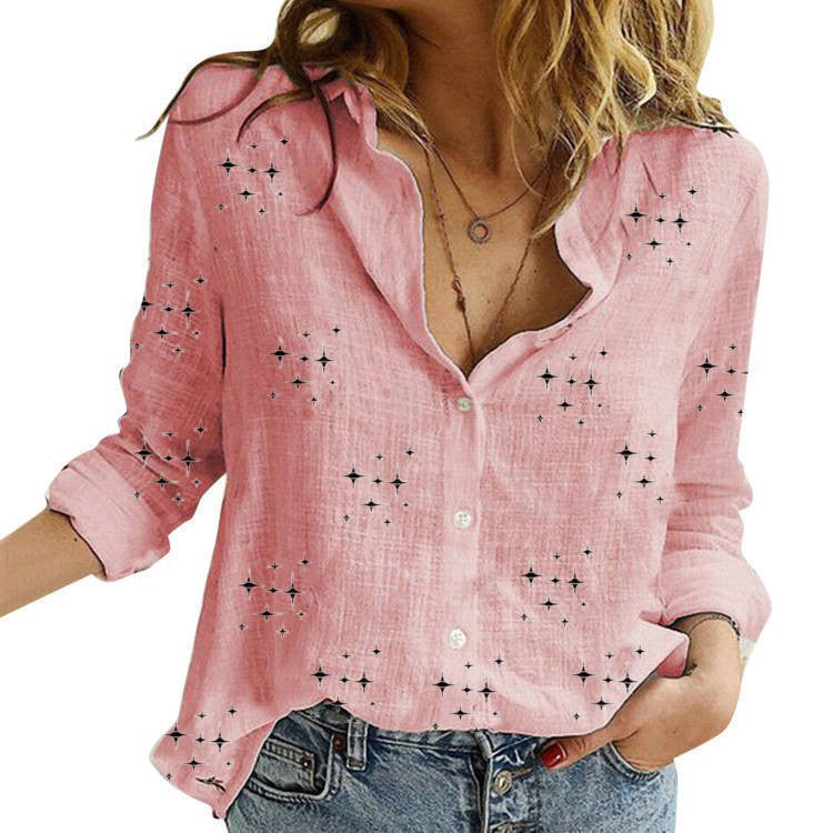 Sandra | Classic Women Printed Blouse