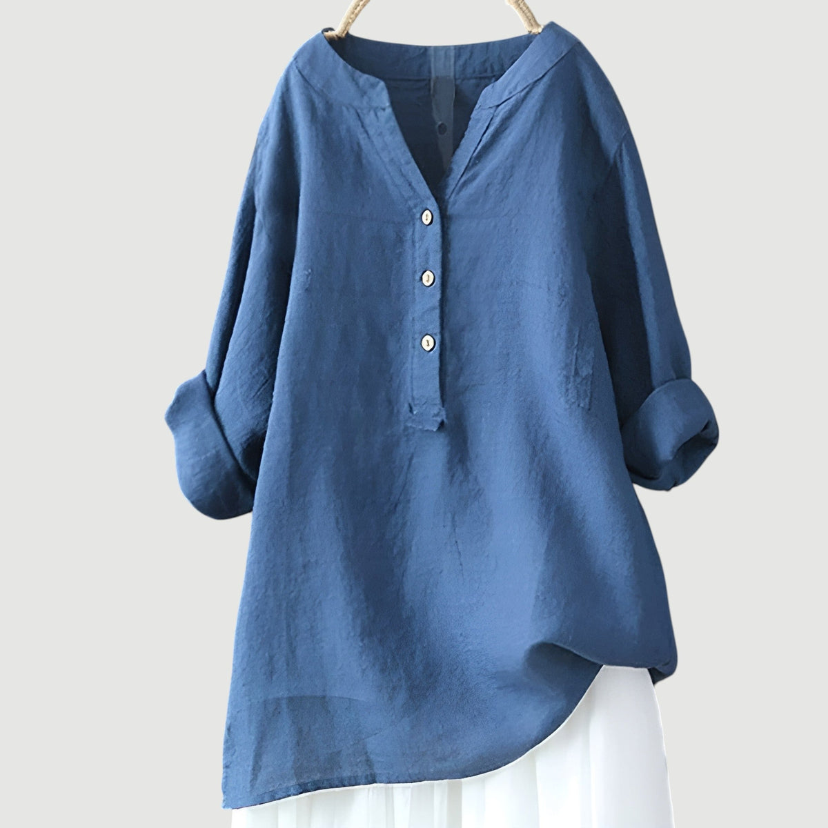 Harriet | Relaxed Button Linen Blouse
